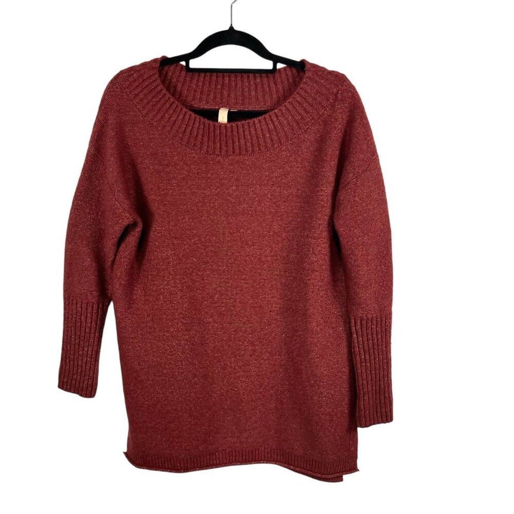 PILCRO Anthropologie Oversized Long Sleeve Sweater Burgundy Women’s Size Small